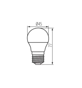 Ampoule LED IQ-LED G45 - 806lm - 5,9W - Blanc Naturel 4000K - Culot E27