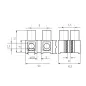 Raccord H H PP - 3A - 50Hz - 250V AC - 1x2,5mm² - PMMA