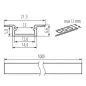 Profilé en aluminium PROFILO K - Blanc - 1000mm - Encastrable