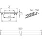 Profilé en aluminium PROFILO H - Anodisé - 3.3mm x 20mm x 1000mm