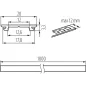 Profilé en aluminium PROFILO H - Anodisé - 3.3mm x 20mm x 1000mm