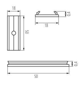 Diffuseur de lumière pour profilés en aluminium CONNECT - Aluminium - Alliage d'Aluminium