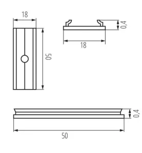 Diffuseur de lumière pour profilés en aluminium CONNECT - Aluminium - Alliage d'Aluminium