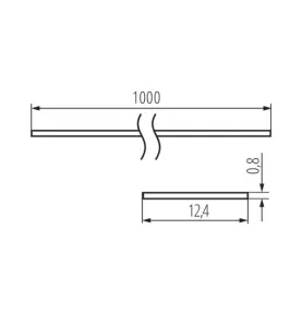 Diffuseur de lumière pour profilés en aluminium SHADE - 1000mm - Dépoli