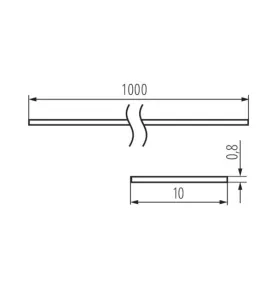 Diffuseur de lumière pour profilés en aluminium SHADE - Dépoli - 0.8mm x 10mm x 1000mm