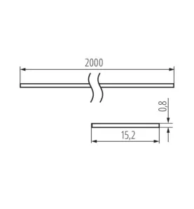 Diffuseur de lumière pour profilés en aluminium SHADE - Blanc - 2000mm