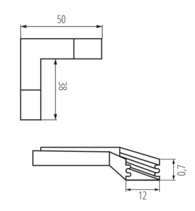 Diffuseur de lumière pour profilés en aluminium CONNECT - Aluminium - Alliage d'Aluminium