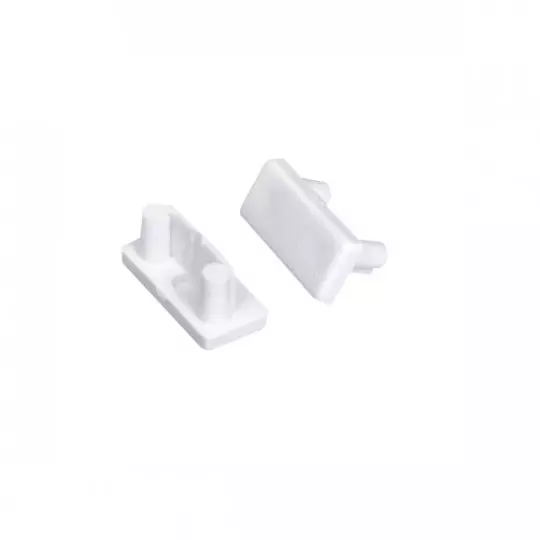 Fermetures pour profilés en aluminium STOPPER - Blanc - Matériau plastique