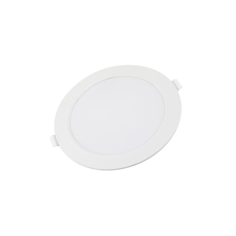 Mini panneau rond mince LED - 18W - 4500K - 225mm - Blanc