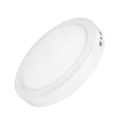 Mini panneau rond LED - 18W - Blanc Naturel 4500K - 210mm - Aluminium