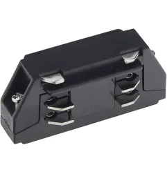 Mini Straight Connector Black - 66mm x 23mm x 14mm - IP20 - Aluminium