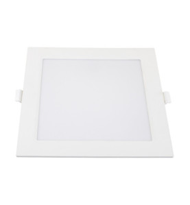 Mini panneau carré mince rétroéclairé LED - 18W - 6000K - 225x225mm - Blanc