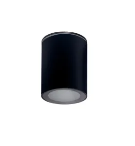 Plafonnier LED Saillie Rond ⌀70mm 1xGU10 Étanche IP65 Noir