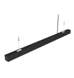 Luminaire Suspendu Linéaire LED 40W 4400lm Blanc Naturel 4000K 120° - Noir - Longueur 1200mm - Garantie 3 Ans