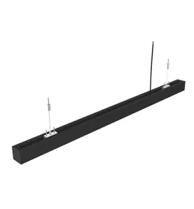 Luminaire Suspendu Linéaire LED 40W 4400lm Blanc Naturel 4000K 120° - Noir - Longueur 1200mm - Garantie 3 Ans