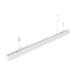 Luminaire Suspendu Linéaire LED 40W 4400lm Blanc du Jour - Blanc 1200x57x60mm