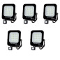 Lot de 5 Projecteurs LED avec Detecteur Noir 10W Étanche IP65 900lm Blanc du Jour 6000K