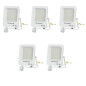 Lot de 5 Projecteurs LED avec Detecteur Blanc 50W Étanche IP65 4700lm Blanc Naturel 4500K