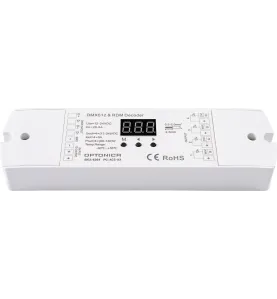 DMX512 Décodeur Blanc 170x50x24mm DC24V 20,5A - Aluminium + PC IP20