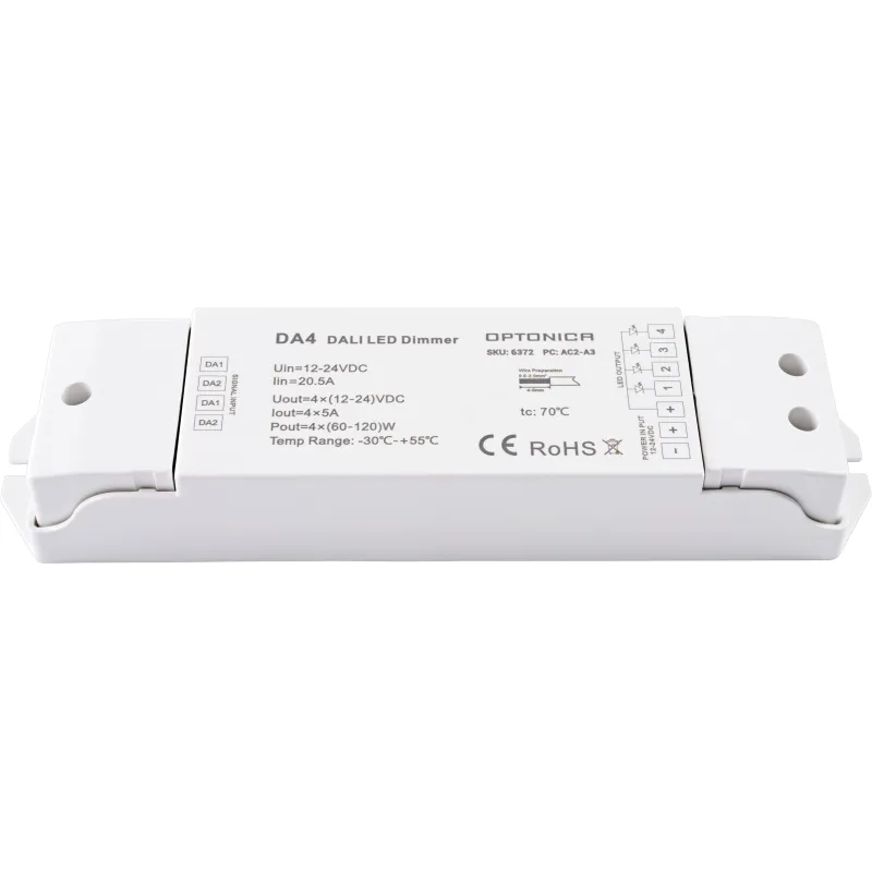 DALI LED DIMMER - Gradateur LED 20,5A - DC24V - Blanc - Plastique - 175x45x27mm