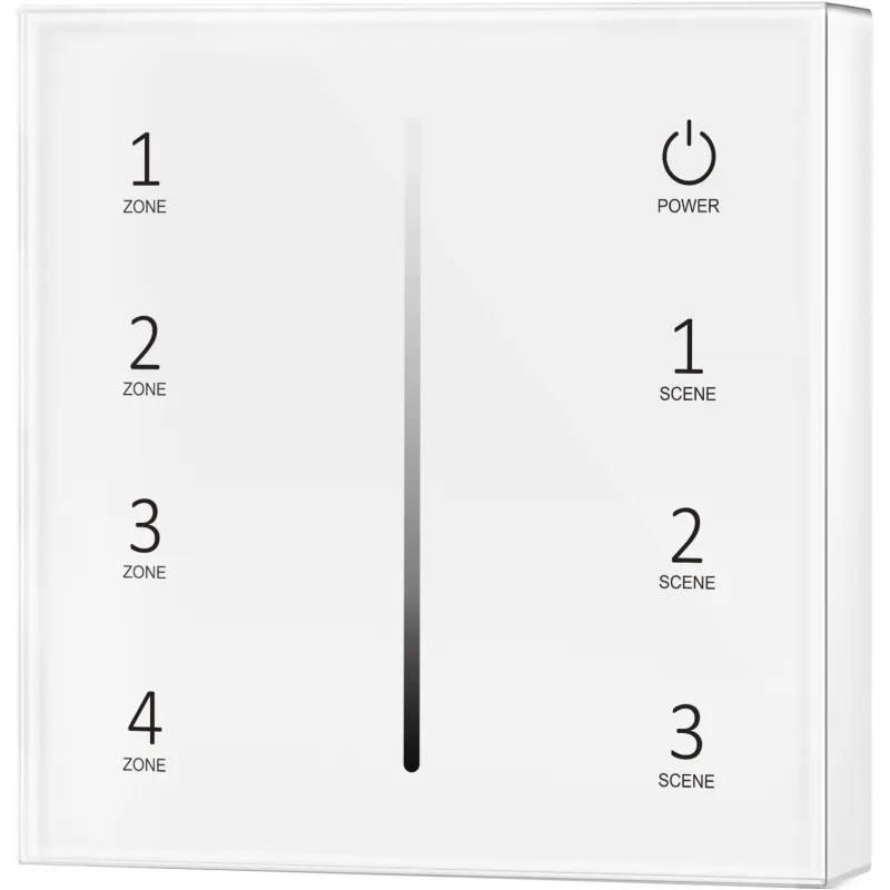 4 Zones Single Colour Remote - Télécommande LED Blanche Dimmable 86x86x13.5mm - DC12V IP20