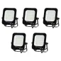 Lot de 5 Projecteurs LED 20W Noir Étanche IP65 1800lm 115W Blanc Naturel 4500K