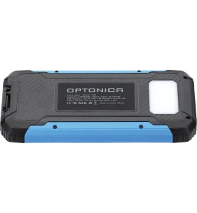 Power Bank 10000mAh 3.7V Solaire:1.2W Noir+LED Bleue:2W - 159mm x 78mm x 19.5mm - IP20 - CE & ROHS