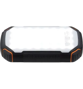 Power Bank 20000mAh 3.7V Solaire:1.2W Noir + LED Orange:4W - Batterie de 20000mAh - Noir/Orange - IP20 - 167x86x33.5mm