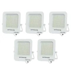 Lot de 5 Projecteurs LED 100W Blanc Étanche IP65 9000lm 477W Blanc Chaud 2700K