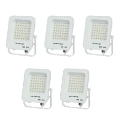 Lot de 5 Projecteurs LED 30W Blanc Étanche IP65 2700lm 160W Blanc Naturel 4500K