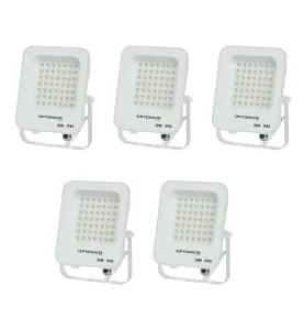 Lot de 5 Projecteurs LED 30W Blanc Étanche IP65 2700lm 160W Blanc Naturel 4500K