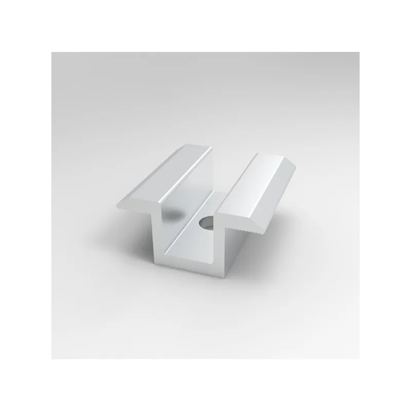 Middle clamp - Pince de serrage en aluminium argent pour éclairage