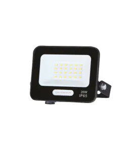 Projecteur LED SMD 20W 1800lm Noir IP65 Blanc Chaud 120° - 120x112,5x27,5mm