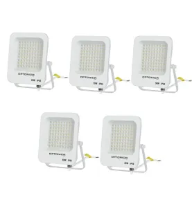 Lot de 5 Projecteurs LED 50W Blanc Étanche IP65 4500lm 250W Blanc du Jour 6000K