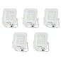 Lot de 5 Projecteurs LED 20W Blanc Étanche IP65 1800lm 115W Blanc du Jour 6000K