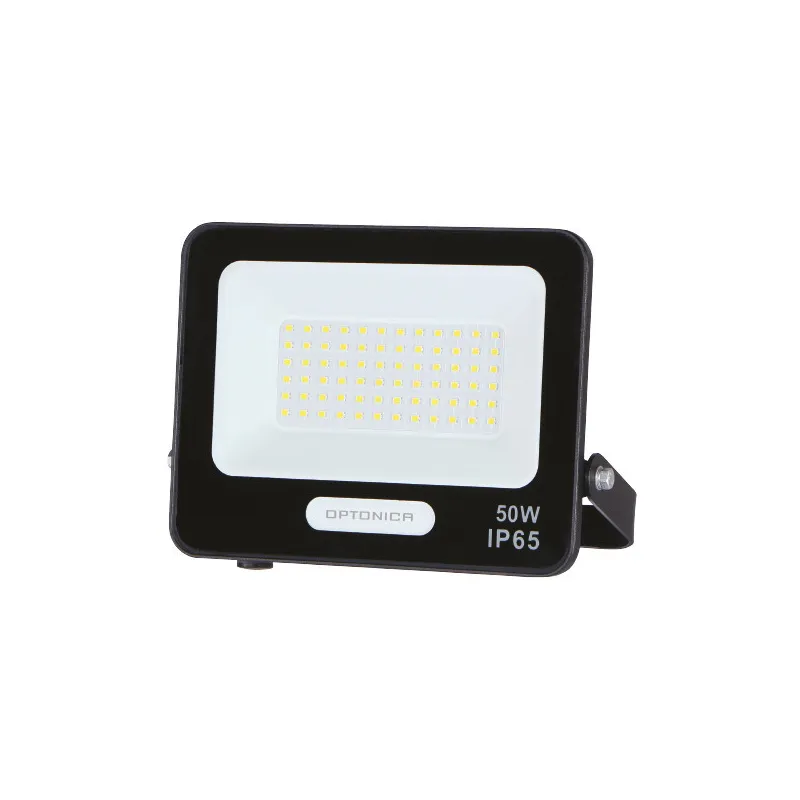 Projecteur LED SMD 50W 4500lm Blanc du Jour IP65 Corps Noir 188x170x32mm - 120° Angle d'éclairage