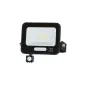 Projecteur LED SMD IP65 Corps Noir avec Capteur - 10W - 900lm - Blanc du Jour 6000K - 105x134.5x26mm