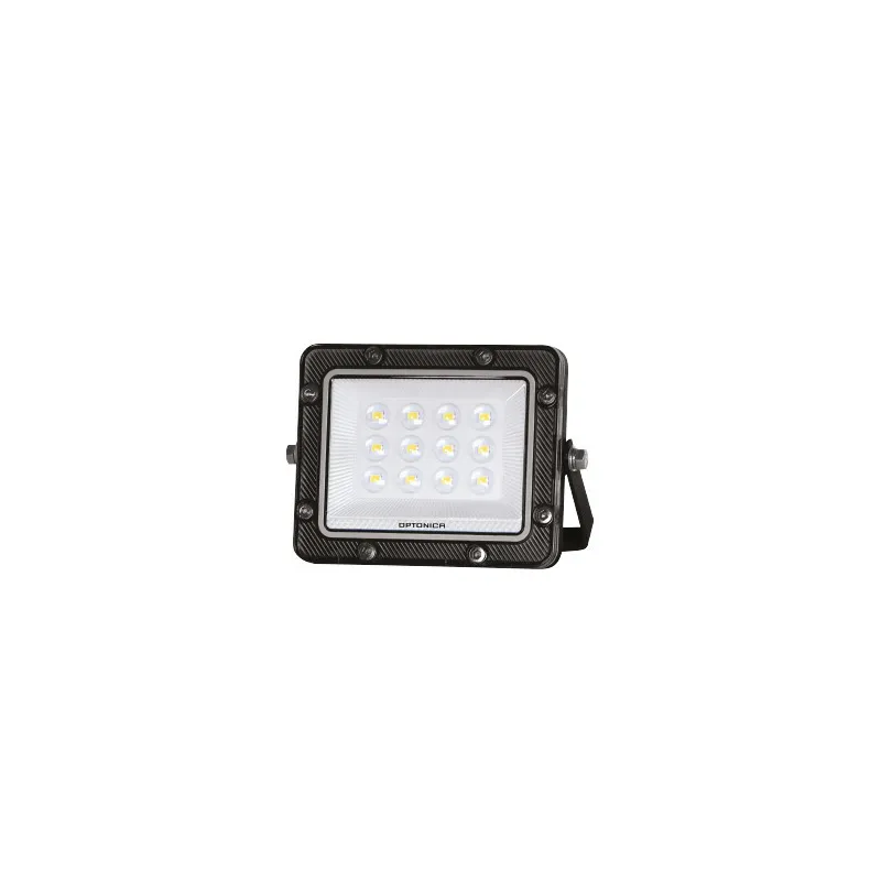 Projecteur LED SMD Corps Noir IP65 - Puissance 10W - Angle 90° - 1000lm - 4000K Blanc Naturel - 122x89x19,5mm