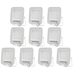 Lot de 10 Projecteurs LED 30W Blanc Étanche IP65 2700lm 160W Blanc Naturel 4500K