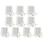 Lot de 10 Projecteurs LED 50W Blanc Étanche IP65 4500lm 250W Blanc Chaud 2700K