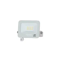 Projecteur LED SMD IP65 10W 900lm Blanc du Jour - Corps Blanc 105x134.5x26mm - Angle 120° - Capteur 8m