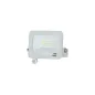 Projecteur LED SMD IP65 10W 900lm Blanc du Jour - Corps Blanc 105x134.5x26mm - Angle 120° - Capteur 8m