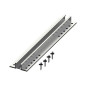 Rail en aluminium argenté 70x22x380mm - Couleur argent - Matériaux aluminium