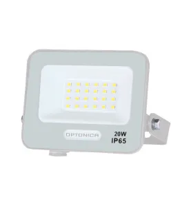 Projecteur LED SMD Corps Blanc IP65 20W 1800lm Blanc du Jour 120° - 120x112,5x27,5mm