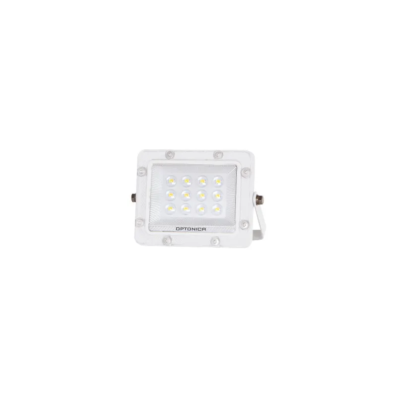 Projecteur LED SMD Corps Blanc IP65 10W 1000lm 6000K Blanc du Jour - 122x89x19.5mm