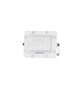 Projecteur LED SMD Corps Blanc IP65 10W 1000lm 6000K Blanc du Jour - 122x89x19.5mm