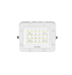 Projecteur LED SMD Corps Blanc IP65 20W - 2000lm 6000K Blanc du Jour - 139,6x97,6x23,7mm