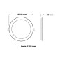 Plafonnier LED Encastrable Extra-Plat Rond 18W 1620lm 160° IP40 Ø220mm Argent - Blanc du Jour 6000K