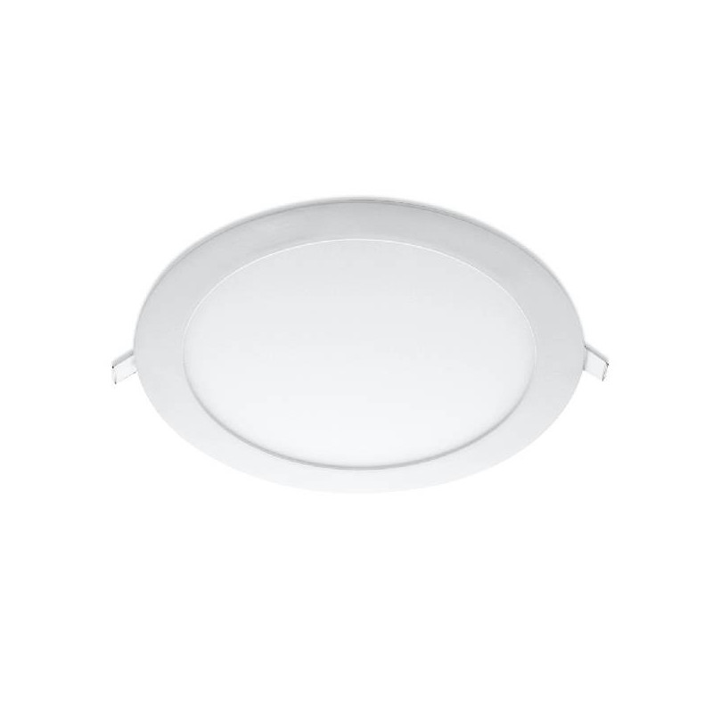 Plafonnier LED Encastrable Extra-Plat Rond 18W 1620lm 160° IP40 Ø220mm Argent - Blanc du Jour 6000K