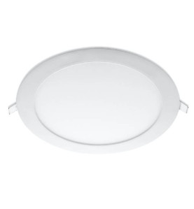 Plafonnier LED Encastrable Extra-Plat Rond 18W 1620lm 160° IP40 Ø220mm Argent - Blanc du Jour 6000K